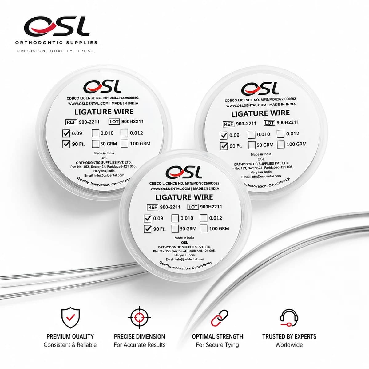 OSL Stainless Steel Ligature Wire Spools